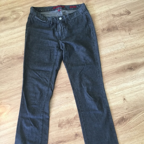 Banana Republic Jeans Grayblack Pinstrip Jeans By Banana Republic